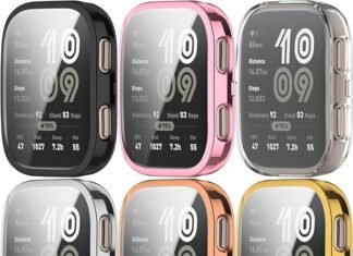 TPU Plated Bumper Intended for Amazfit Bip 6 Case Screen Protector All-Around