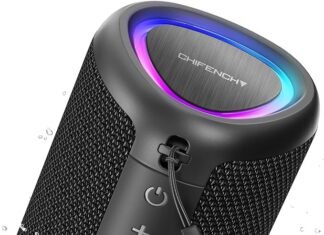 Waterproof Bluetooth Speakers Portable Bluetooth Speaker Beach Essentials: Powerful Crystal Clear Sound/Dynamic Light/IPX5 Waterproof/All Day Playtime/Wireless BT 5.3/TWS Paring,