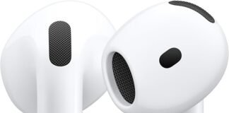 Top Best Apple AirPods 4 Wireless Earbuds, Bluetooth Headphones, Personalized Spatial Audio, Sweat and Water Resistant, USB-C Charging Case, H2 Chip, Up to 30 Hours of Battery Life, Effortless Setup for iPhone