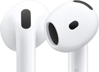 Top Best Apple AirPods 4 Wireless Earbuds, Bluetooth Headphones, Personalized Spatial Audio, Sweat and Water Resistant, USB-C Charging Case, H2 Chip, Up to 30 Hours of Battery Life, Effortless Setup for iPhone