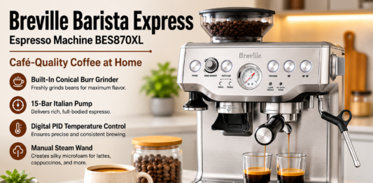Breville Barista Express Espresso Machine BES870XL Review (2026): Features, Performance, Maintenance & Buying Guide