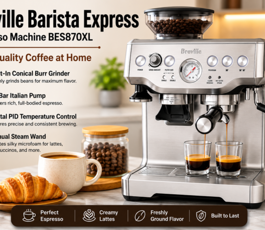 Breville Barista Express Espresso Machine BES870XL Review (2026): Features, Performance, Maintenance & Buying Guide